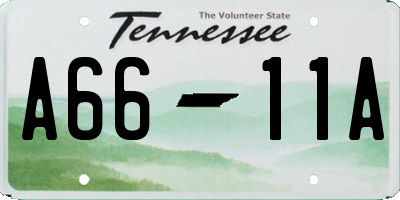 TN license plate A6611A