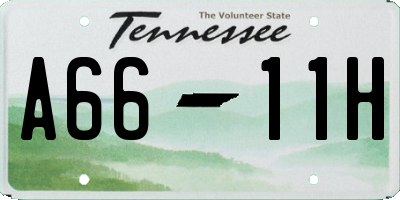 TN license plate A6611H
