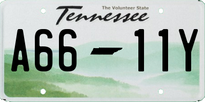 TN license plate A6611Y