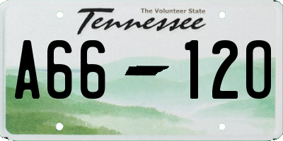 TN license plate A6612O