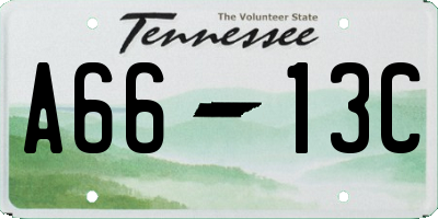 TN license plate A6613C