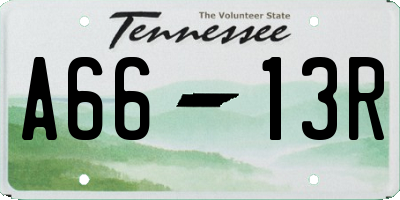 TN license plate A6613R
