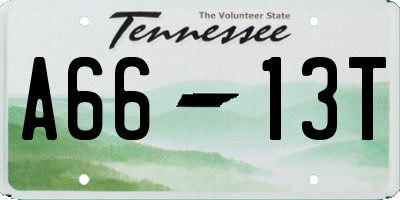 TN license plate A6613T
