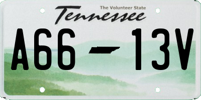 TN license plate A6613V