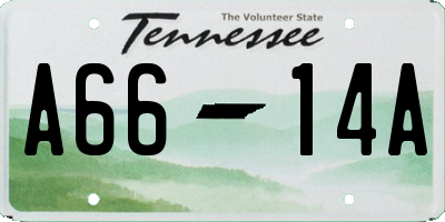 TN license plate A6614A