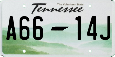 TN license plate A6614J