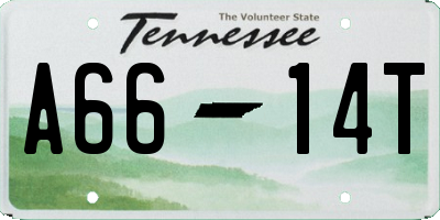 TN license plate A6614T