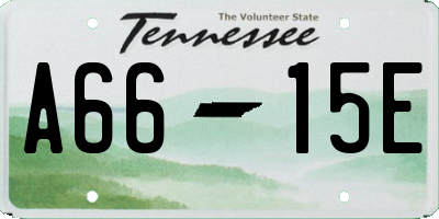 TN license plate A6615E