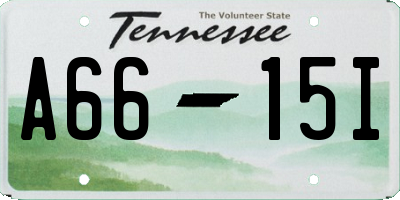 TN license plate A6615I