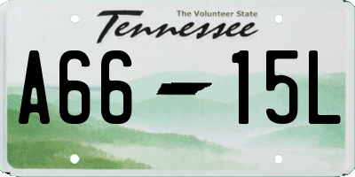 TN license plate A6615L