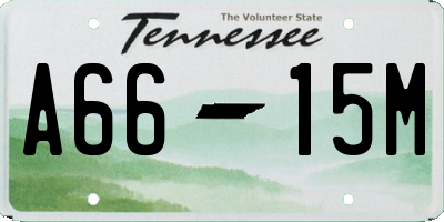 TN license plate A6615M