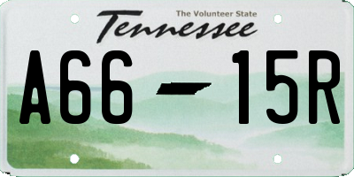 TN license plate A6615R