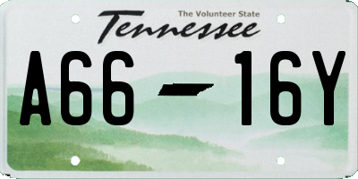 TN license plate A6616Y