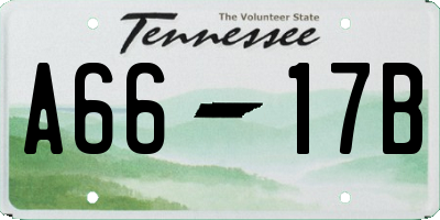 TN license plate A6617B