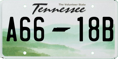 TN license plate A6618B