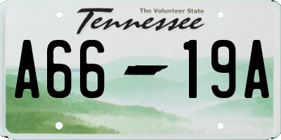 TN license plate A6619A