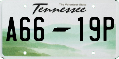 TN license plate A6619P