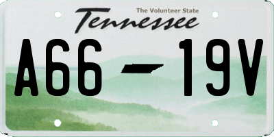 TN license plate A6619V