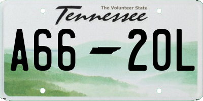 TN license plate A6620L