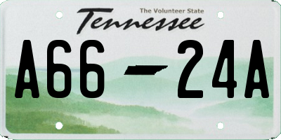 TN license plate A6624A