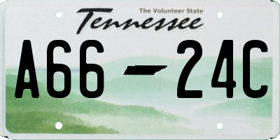 TN license plate A6624C
