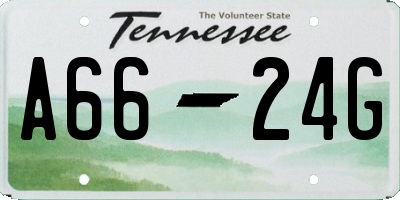 TN license plate A6624G