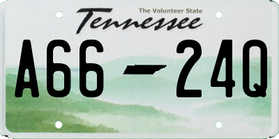 TN license plate A6624Q