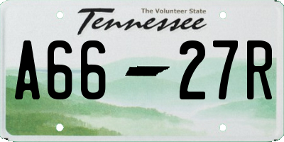 TN license plate A6627R