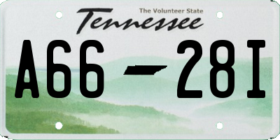TN license plate A6628I