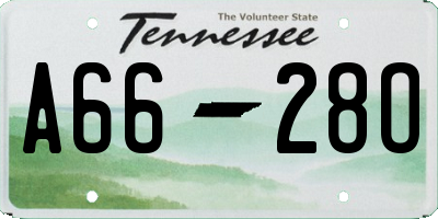 TN license plate A6628O