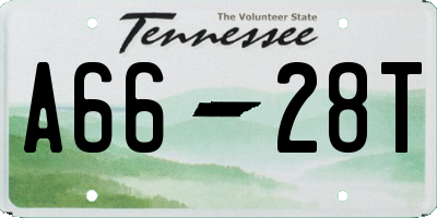 TN license plate A6628T
