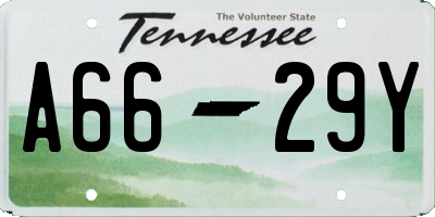 TN license plate A6629Y