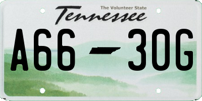 TN license plate A6630G