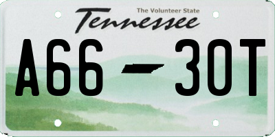 TN license plate A6630T