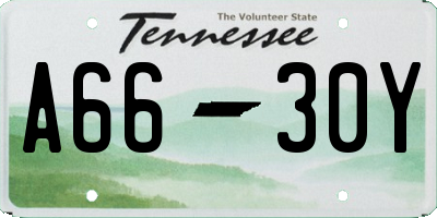 TN license plate A6630Y