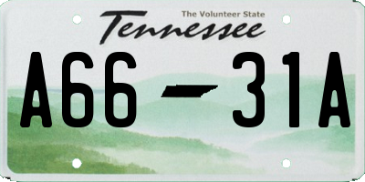 TN license plate A6631A