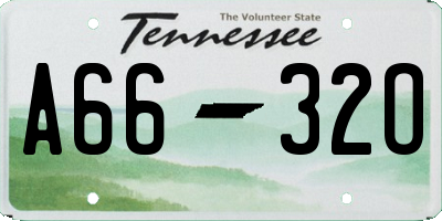 TN license plate A6632O