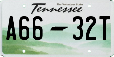 TN license plate A6632T