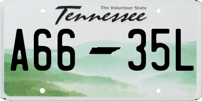 TN license plate A6635L