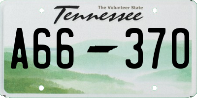 TN license plate A6637O