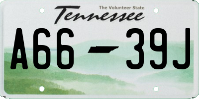 TN license plate A6639J