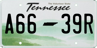 TN license plate A6639R