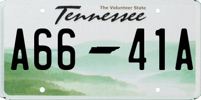 TN license plate A6641A