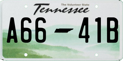 TN license plate A6641B