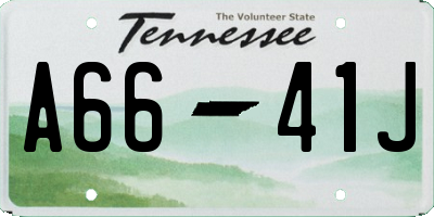TN license plate A6641J