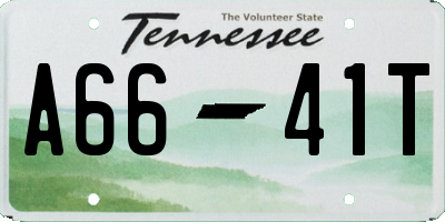 TN license plate A6641T