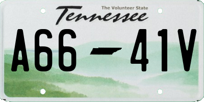 TN license plate A6641V