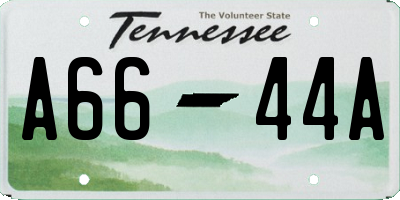 TN license plate A6644A