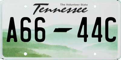 TN license plate A6644C