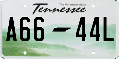 TN license plate A6644L